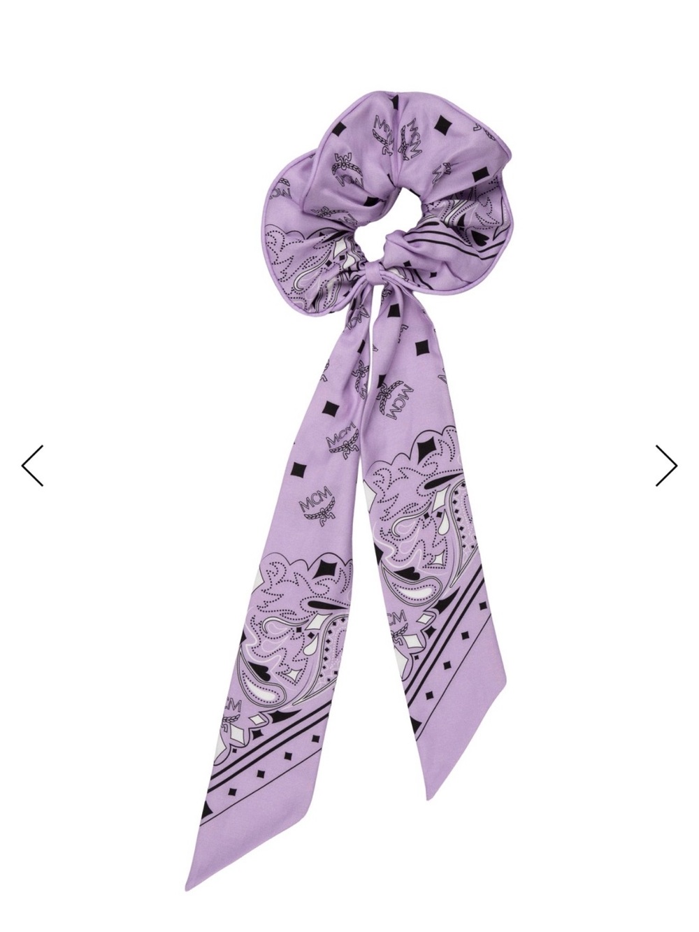 Lavender Printed Scarf Scrunchie
